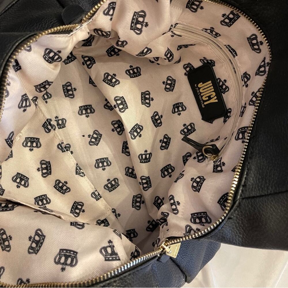 Juicy by Juicy Couture black shoulder bag with gold hardware. Y2K vintage - Picture 5 of 7